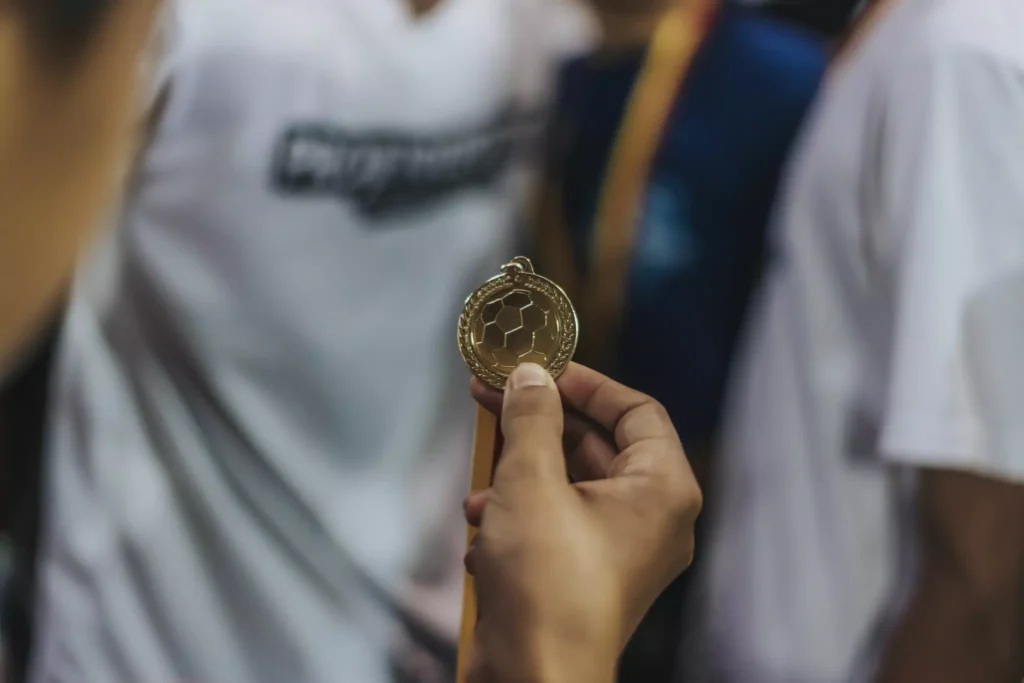 Fußball Medaille gold